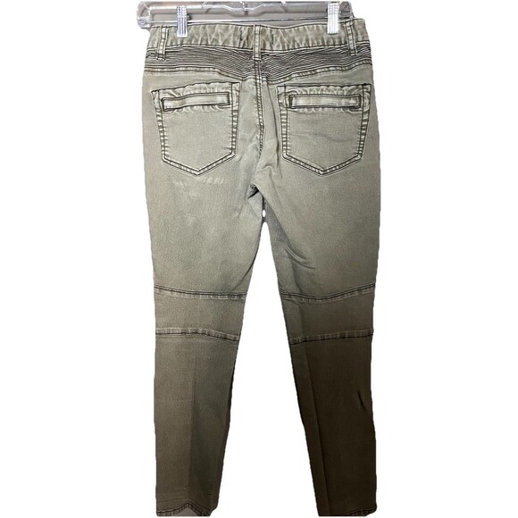 Free People Seamed Millennium Moto Skinny Jeans Button Fly Women's Size 27 - Picture 3 of 3